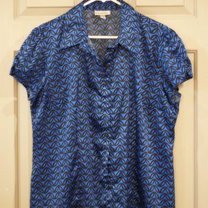 Dressbarn Short Sleeve Royal Blue XL Blouse